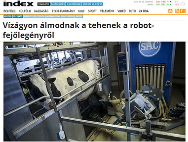 Vízágyon álmodnak a tehenek a robot-fejőlegényről<br />
(Fejőrobotos szakmai nyílt nap a Kinizsi 2000 Kft. fábiánsebestyéni telepén)