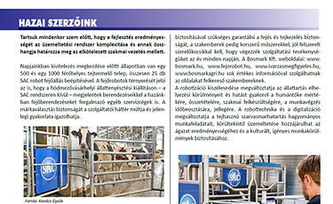 Holstein Magazin 2018.10.15.<br />
Fejés SAC robotokkal
